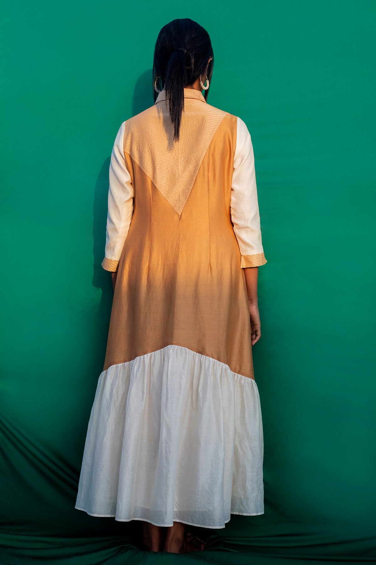 Color Block Chanderi Detailed Dress